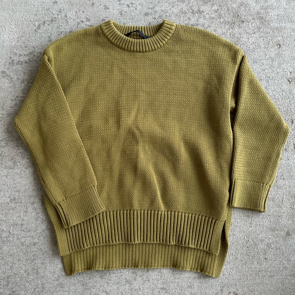 Jenni Kayne Sweaters - Jenni Kayne green olive fisherman cable knit cotton sweater